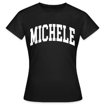Michele - Frauen T-Shirt - Schwarz - Vorne - AI Model Female 172 dark (172cm)
