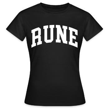 Rune - Frauen T-Shirt - Schwarz - Vorne - AI Model Female 172 dark (172cm)