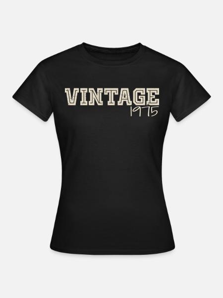 Jahrgang 1975 Original 1975 Retro 1975 Geschenk 1975 - Frauen T-Shirt - Schwarz