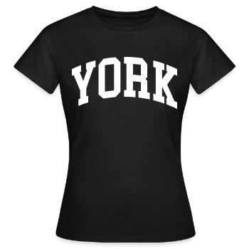 York - T-shirt Femme - noir - Devant - AI Model Female 172 dark (172cm)