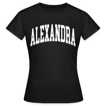 Alexandra - Frauen T-Shirt - Schwarz - Vorne - AI Model Female 172 dark (172cm)