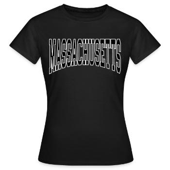 Massachusetts - Frauen T-Shirt - Schwarz - Vorne - AI Model Female 172 dark (172cm)