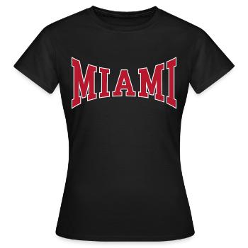 Miami - T-shirt Femme - noir - Devant - AI Model Female 172 dark (172cm)