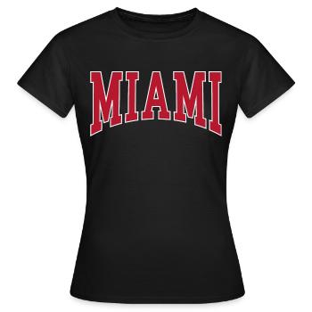 Miami - T-shirt Femme - noir - Devant - AI Model Female 172 dark (172cm)