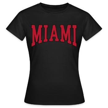 Miami - T-shirt Femme - noir - Devant - AI Model Female 172 dark (172cm)