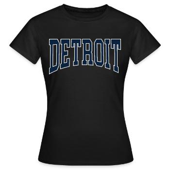 Detroit - Frauen T-Shirt - Schwarz - Vorne - AI Model Female 172 dark (172cm)
