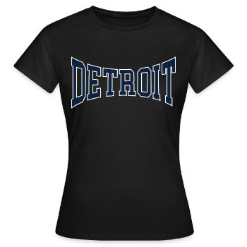 Detroit - Frauen T-Shirt - Schwarz - Vorne - AI Model Female 172 dark (172cm)