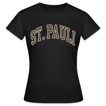 Saint-Pauli - T-shirt Femme - noir - Devant - AI Model Female 172 dark (172cm)