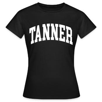 Tanner - Frauen T-Shirt - Schwarz - Vorne - AI Model Female 172 dark (172cm)