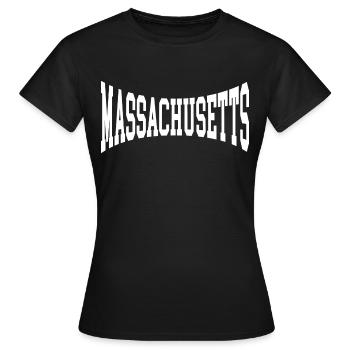 Massachusetts - Frauen T-Shirt - Schwarz - Vorne - AI Model Female 172 dark (172cm)