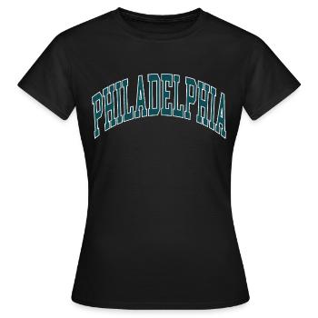 Philadelphia - Women's T-Shirt - black - Front - AI Model Female 172 dark (172cm)