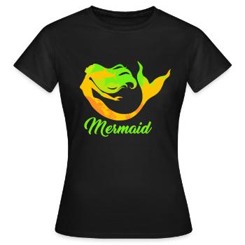 Mermaid mermaid mermaid fairy tale - Women's T-Shirt - black - Front - AI Model Female 172 dark (172cm)