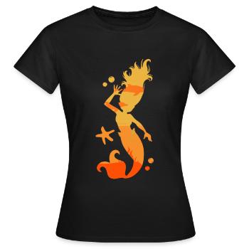 Sirène sirène sirène conte de fées - T-shirt Femme - noir - Devant - AI Model Female 172 dark (172cm)