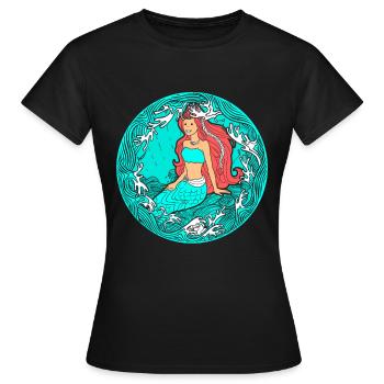 Mermaid mermaid mermaid fairy tale - Women's T-Shirt - black - Front - AI Model Female 172 dark (172cm)