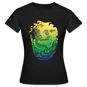 Sirène sirène sirène conte de fées - T-shirt Femme - noir - Devant - AI Model Female 172 dark (172cm)