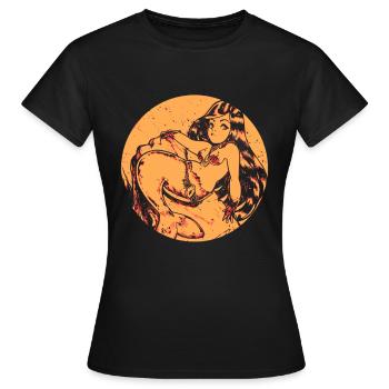 Sirène sirène sirène conte de fées - T-shirt Femme - noir - Devant - AI Model Female 172 dark (172cm)