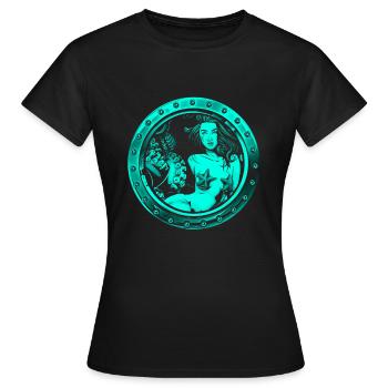 Sirène sirène sirène conte de fées - T-shirt Femme - noir - Devant - AI Model Female 172 dark (172cm)