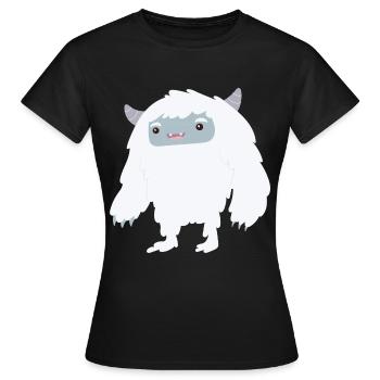 Yeti - Frauen T-Shirt - Schwarz - Vorne - AI Model Female 172 dark (172cm)