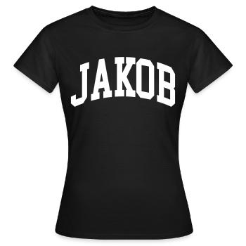 Jacob - T-shirt Femme - noir - Devant - AI Model Female 172 dark (172cm)