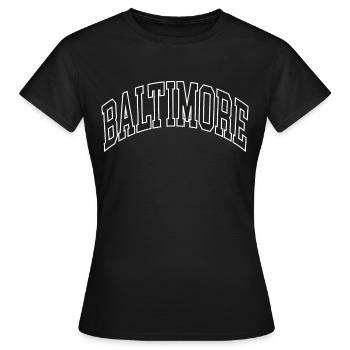 Baltimore - Women's T-Shirt - black - Front - AI Model Female 172 dark (172cm)