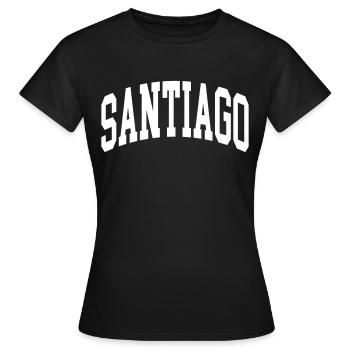 Santiago - T-shirt Femme - noir - Devant - AI Model Female 172 dark (172cm)