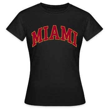 Miami - Frauen T-Shirt - Schwarz - Vorne - AI Model Female 172 dark (172cm)