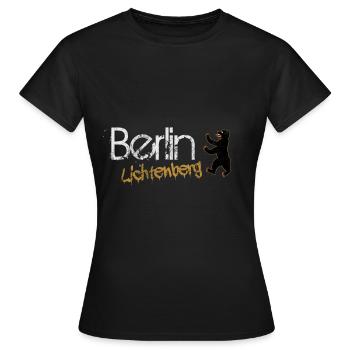 Souvenir d'ours Berlin Lichtenberg Allemagne - T-shirt Femme - noir - Devant - AI Model Female 172 dark (172cm)