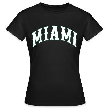 Miami - T-shirt Femme - noir - Devant - AI Model Female 172 dark (172cm)