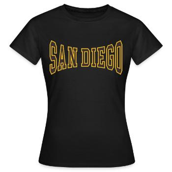 San Diego - Women's T-Shirt - black - Front - AI Model Female 172 dark (172cm)