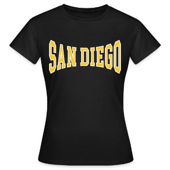 San Diego - Women's T-Shirt - black - Front - AI Model Female 172 dark (172cm)