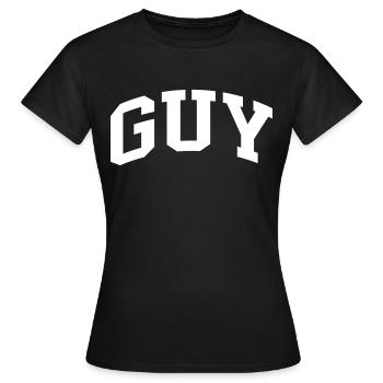 Guy - Women's T-Shirt - black - Front - AI Model Female 172 dark (172cm)