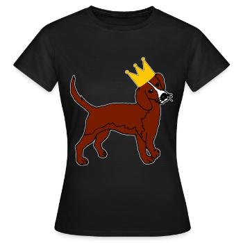 Roi Chien Maître Maître De la Couronne - T-shirt Femme - noir - Devant - AI Model Female 172 dark (172cm)