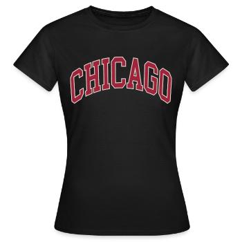 Chicago - Frauen T-Shirt - Schwarz - Vorne - AI Model Female 172 dark (172cm)