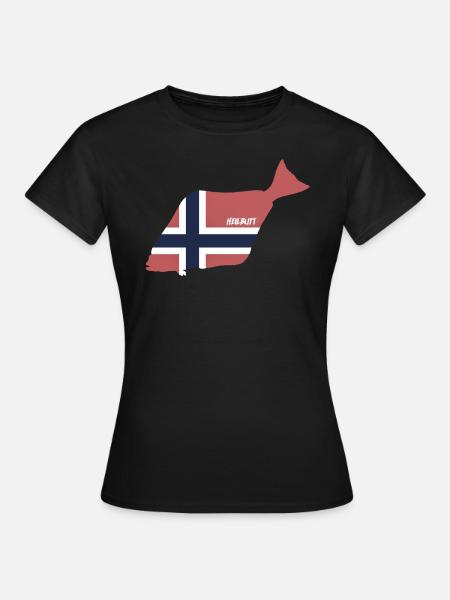 Heilbutt Norwegen - Angeln - Frauen T-Shirt - Schwarz