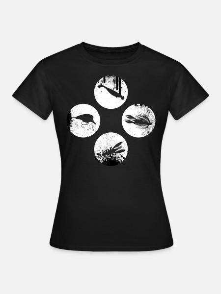 Raubfische Köder Geschenk Spinnangler - Frauen T-Shirt - Schwarz