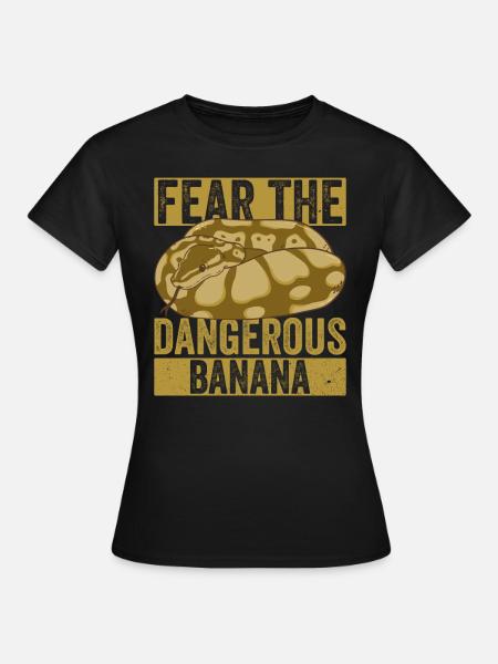 Banane Königspython - Frauen T-Shirt - Schwarz