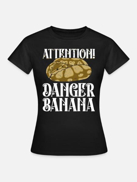 Königspython Banane Königspython Schlange - Frauen T-Shirt - Schwarz