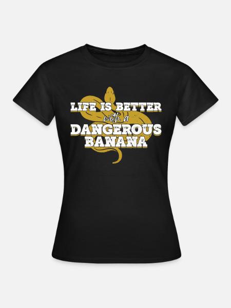 Bananenkugel Python Königspython - Frauen T-Shirt - Schwarz