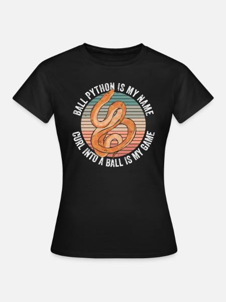 Königspython Bananenkugel Python - Frauen T-Shirt - Schwarz