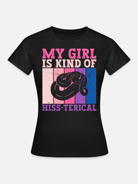 Königspython Schlange Bananenkugel Python - Frauen T-Shirt - Schwarz