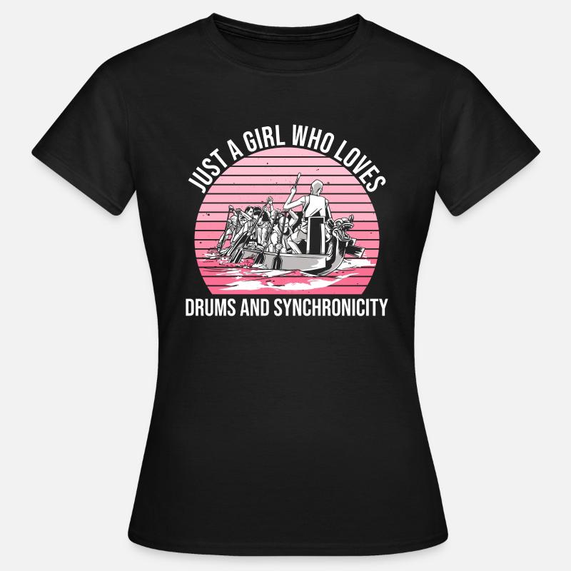 Drachenboot Mädchen - Women's T-Shirt - black