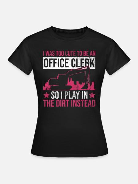 Bagger Mädchen Baggerfahrerin Baggerfahrer Frau - Frauen T-Shirt - Schwarz