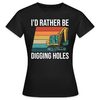 Bagger Baggerfahrer Baggern - Frauen T-Shirt - Schwarz - Vorne - AI Model Female 172 dark (172cm)
