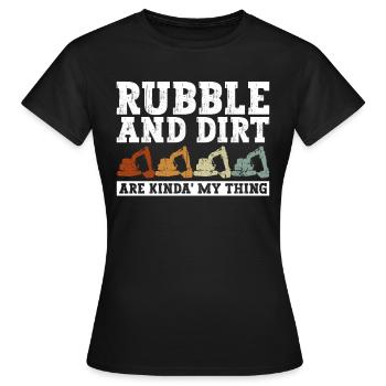 Bagger Sandbagger Baggerfahrer - Frauen T-Shirt - Schwarz - Vorne - AI Model Female 172 dark (172cm)