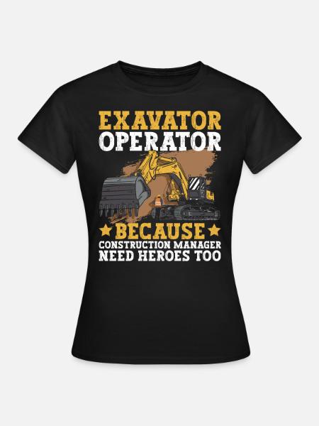 Baggerlader Bagger - Frauen T-Shirt - Schwarz