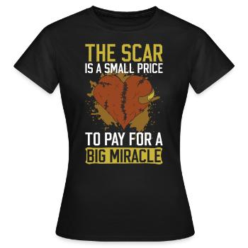 Herz Arterien Bypass Herzoperation Herz OP - Frauen T-Shirt - Schwarz - Vorne - AI Model Female 172 dark (172cm)