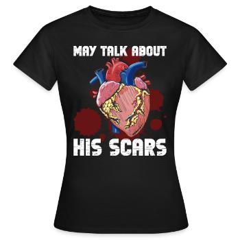 Herzoperation Herz OP Herztransplantation - T-shirt Femme - noir - Devant - AI Model Female 172 dark (172cm)