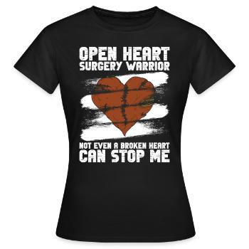 Herz Opération Herzoperation OP - T-shirt Femme - noir - Devant - AI Model Female 172 dark (172cm)