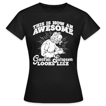 Magenchirurg Und Adipositaschirurgie Chirurg - Frauen T-Shirt - Schwarz - Vorne - AI Model Female 172 dark (172cm)
