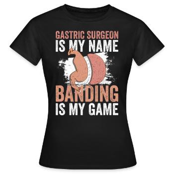 Magenchirurg Und Adipositasmanschette - Frauen T-Shirt - Schwarz - Vorne - AI Model Female 172 dark (172cm)